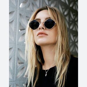 Free People Dita Diamond Gold Sunglasses